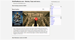 Desktop Screenshot of pickthemovie.com